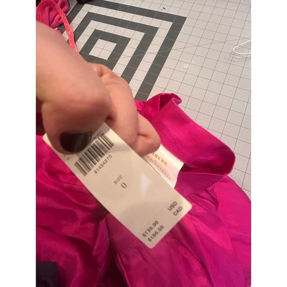 NWT Maeve Tulip wrap pink satin skirt size 0 - Picture 7 of 8